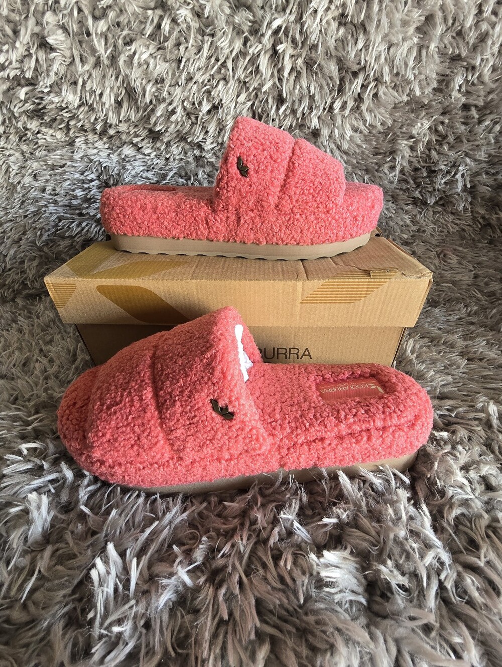 Koolaburra By Ugg Cozy Coral Sherpa Slide Slippers - Women's Plush Comfort